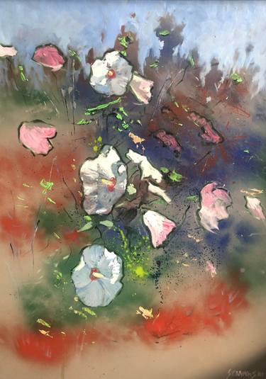 Original Abstract Floral Paintings by Tamas Stonawski
