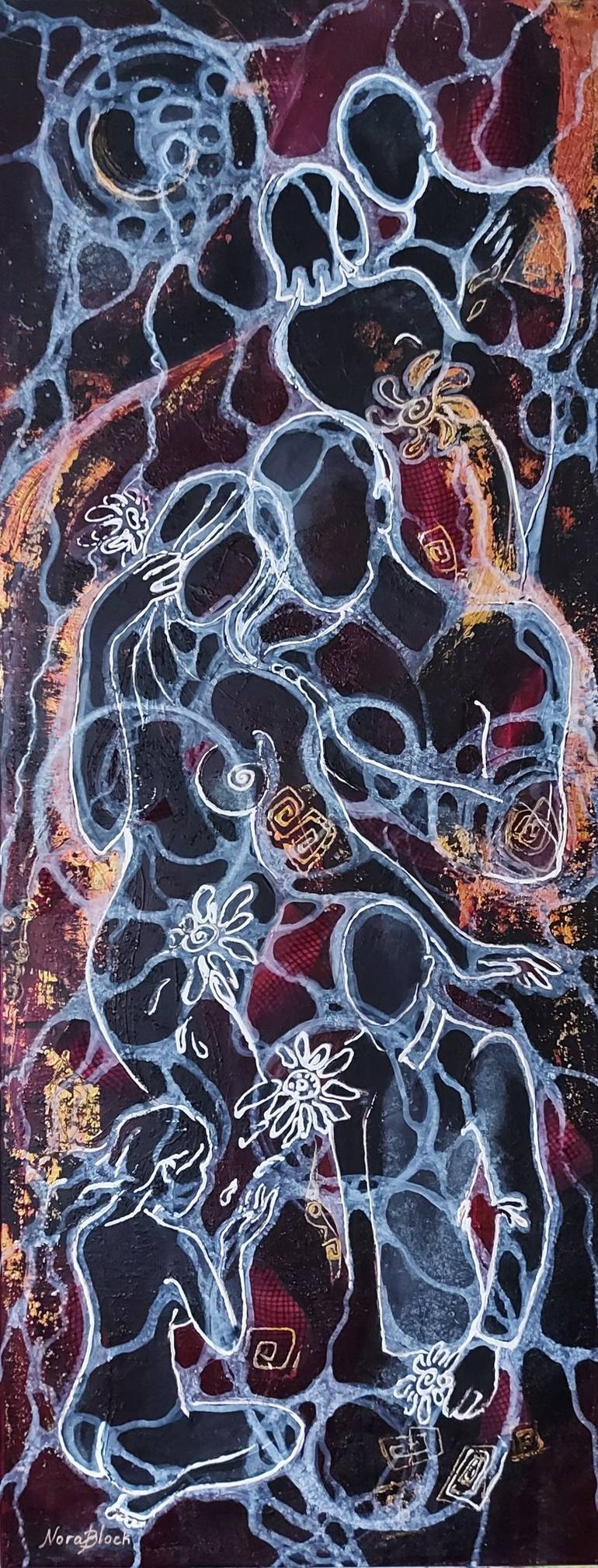 Print of Abstract Expressionism Love Paintings by Nora Block