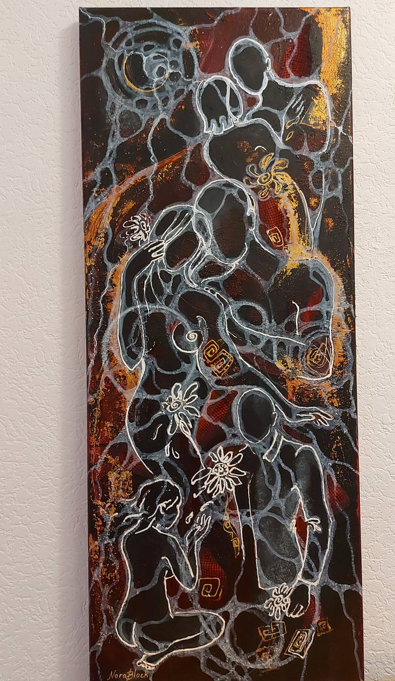 Original Abstract Expressionism Love Painting by Nora Block