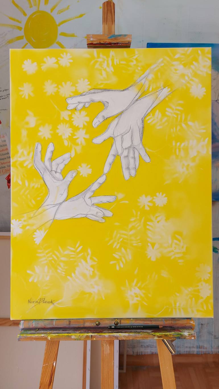 Original Conceptual Love Painting by Nora Block