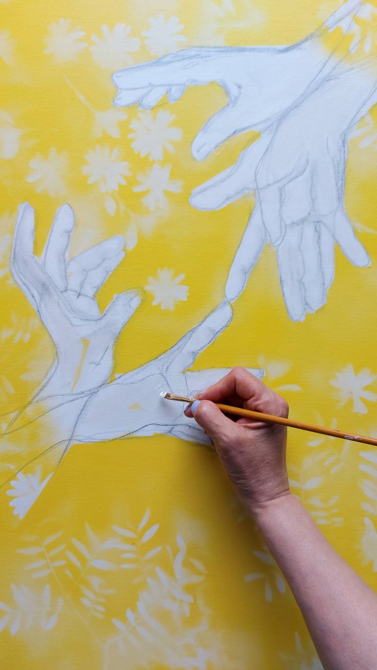 Original Conceptual Love Painting by Nora Block