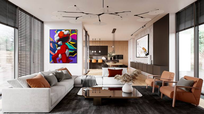 Original Pop Art Cartoon Painting by Yama Guchi