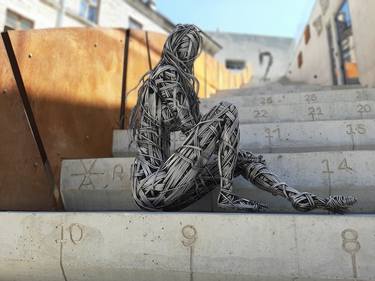 Print of Street Art People Sculpture by Dima Demidov