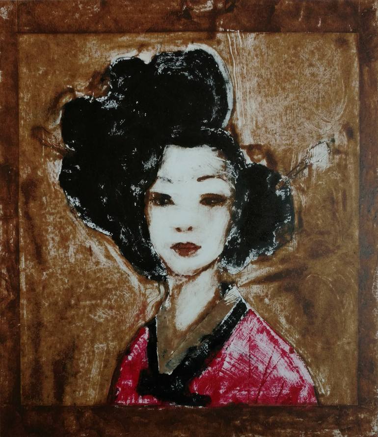 Original Portraiture People Drawing by Kaxa Maisashvili