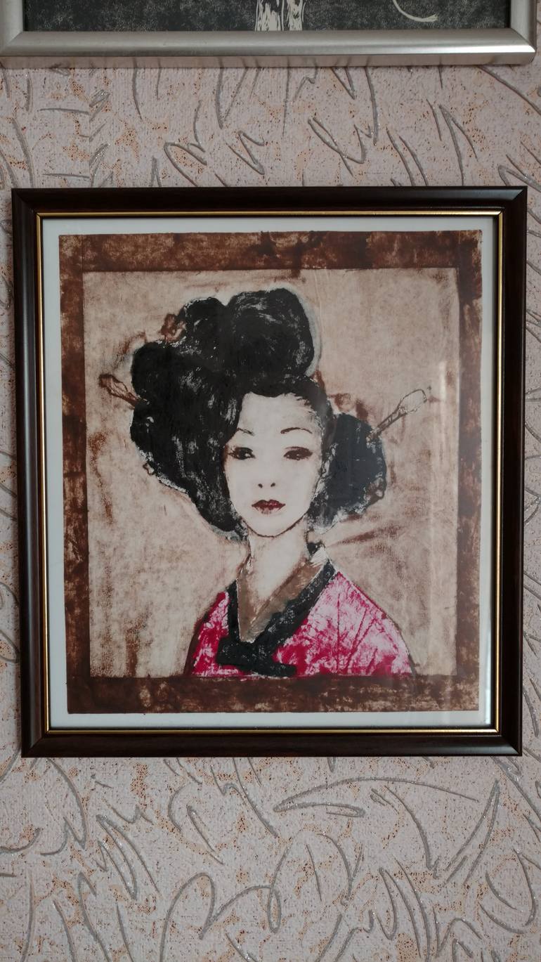 Original Portraiture People Drawing by Kaxa Maisashvili