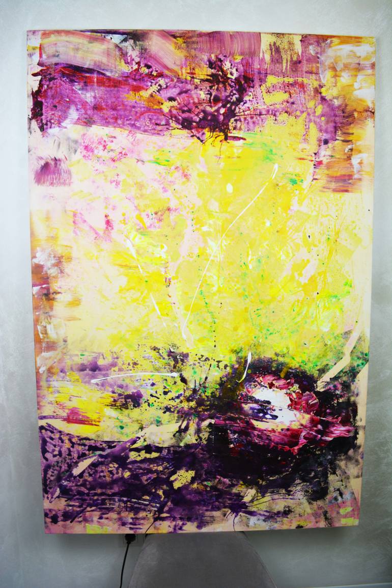 Original Art Deco Abstract Painting by Ira Dolhodush