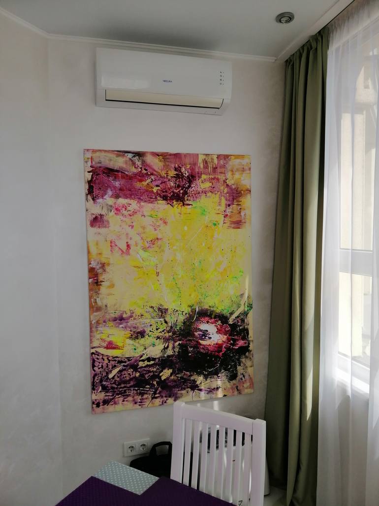 Original Art Deco Abstract Painting by Ira Dolhodush
