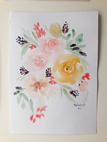 Print of Modern Floral Paintings by Ana Sarah