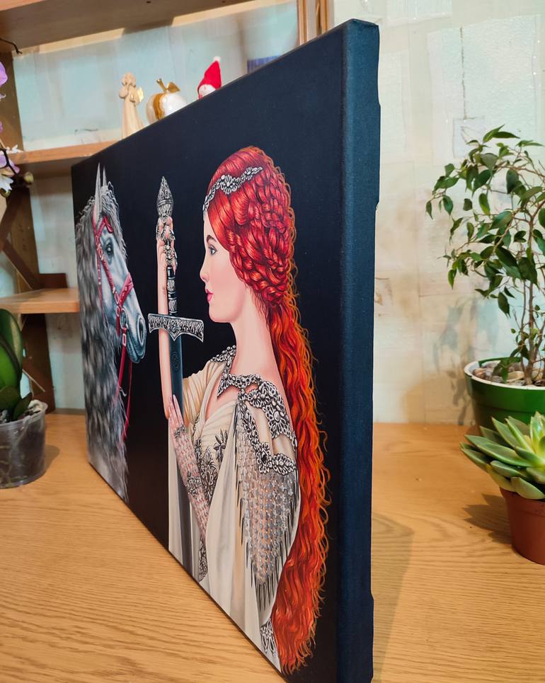 Original Realism Horse Painting by Alexandra Larina Satori