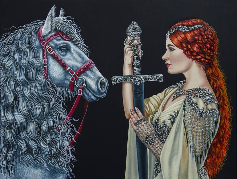 Original Horse Painting by Alexandra Larina