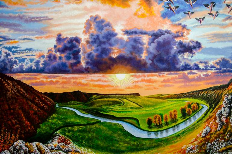 Original Realism Nature Painting by Alexandra Larina Satori