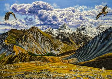 Mount Belukha - the highest of the Altai mountains thumb