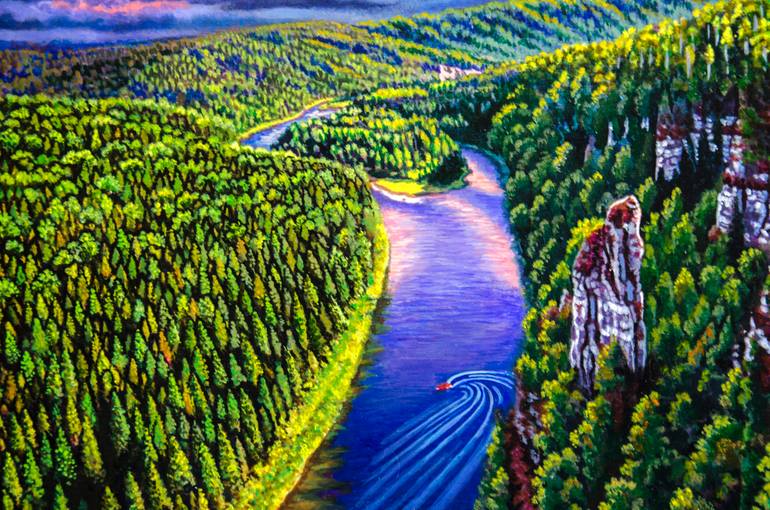 Original Realism Landscape Painting by Alexandra Larina Satori