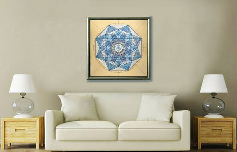 Original Art Deco Geometric Painting by Alexandra Larina Satori