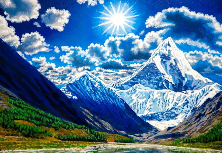 Original Realism Landscape Painting by Alexandra Larina Satori