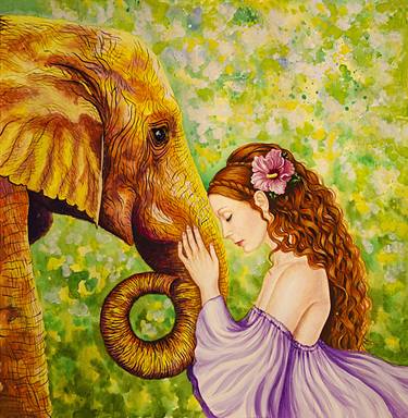 The girl and the orange elephant thumb