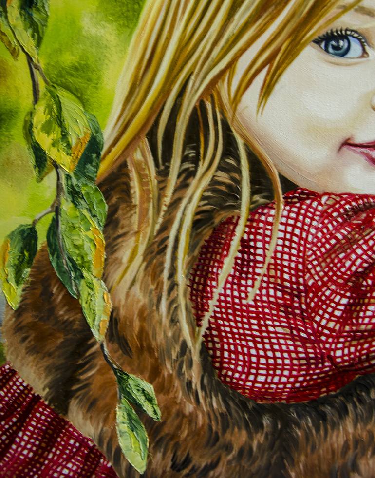 Original Portraiture Children Painting by Alexandra Larina