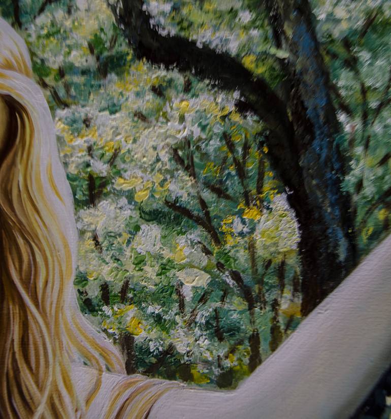 Original Impressionism Women Painting by Alexandra Larina Satori