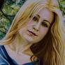 This is my daughter's portrait. Her face always inspires me to paint, because she has a graceful face and a graceful, attractive body. It was a bright summer day. She was walking through the park. She was very gentle on the background of nature, being illuminated by the rays of the sun.
You can see more of my paintings on my Facebook page: https://www.facebook.com/pg/alexandralarina51/photos/?ref=page_internal