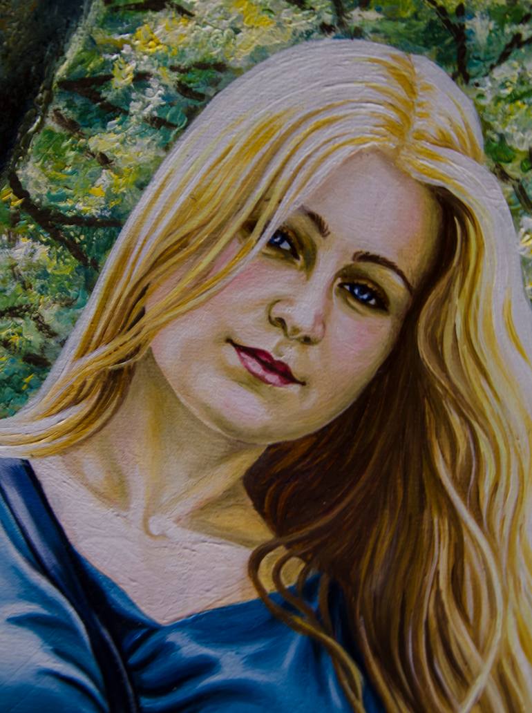 Original Impressionism Women Painting by Alexandra Larina Satori