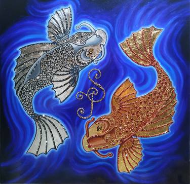 Print of Fish Paintings by Alexandra Larina