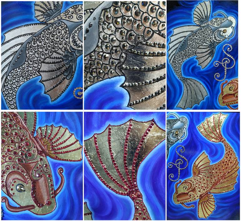 Original Fish Painting by Alexandra Larina