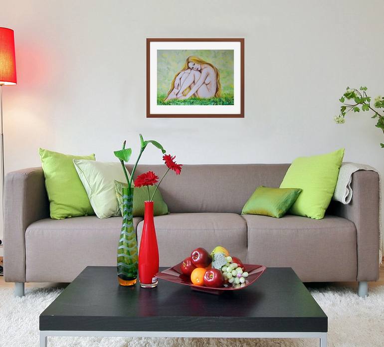 Original Illustration Nude Painting by Alexandra Larina Satori