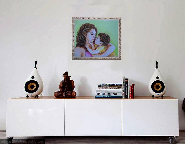 Original Impressionism Family Painting by Alexandra Larina Satori