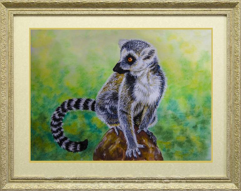Original Expressionism Animal Painting by Alexandra Larina Satori