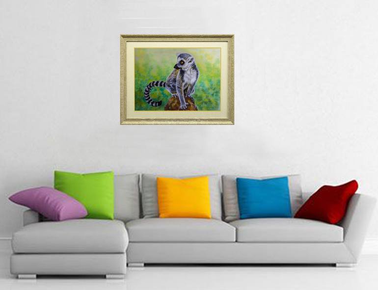 Original Expressionism Animal Painting by Alexandra Larina Satori