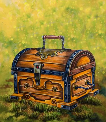 Ancient chest on grass - Limited Edition of 33 thumb