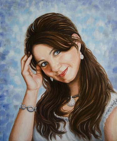 Print of Realism Portrait Paintings by Alexandra Larina