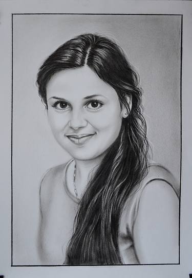 Print of Realism Portrait Drawings by Alexandra Larina