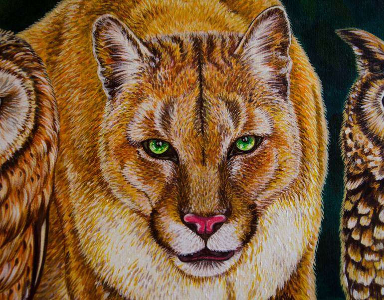 Original Figurative Animal Painting by Alexandra Larina Satori