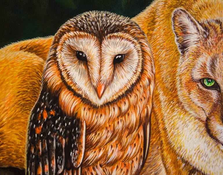 Original Figurative Animal Painting by Alexandra Larina Satori