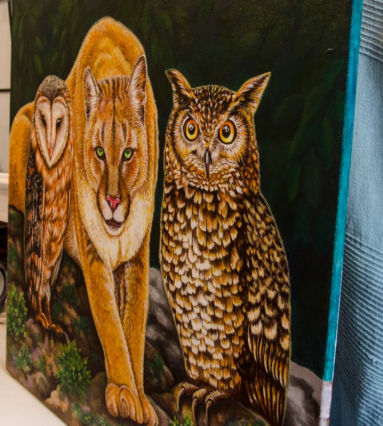 Original Figurative Animal Painting by Alexandra Larina Satori