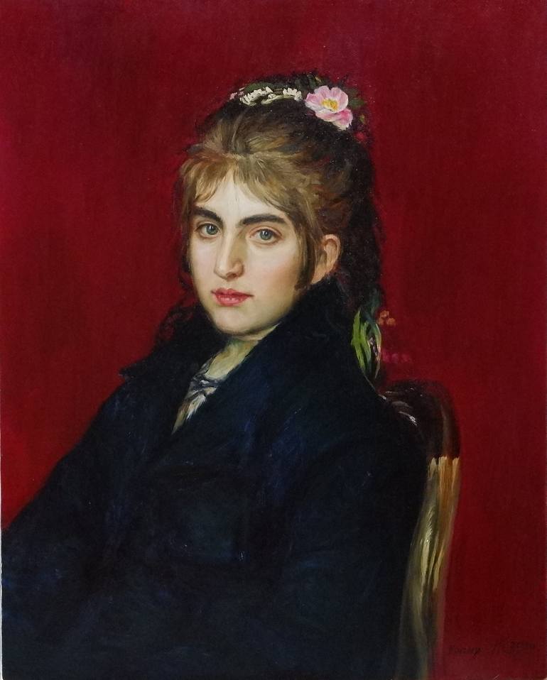 Portrait Of Chuguev Resident S.l.lyubitskaya. Copy Painting By Natalia 