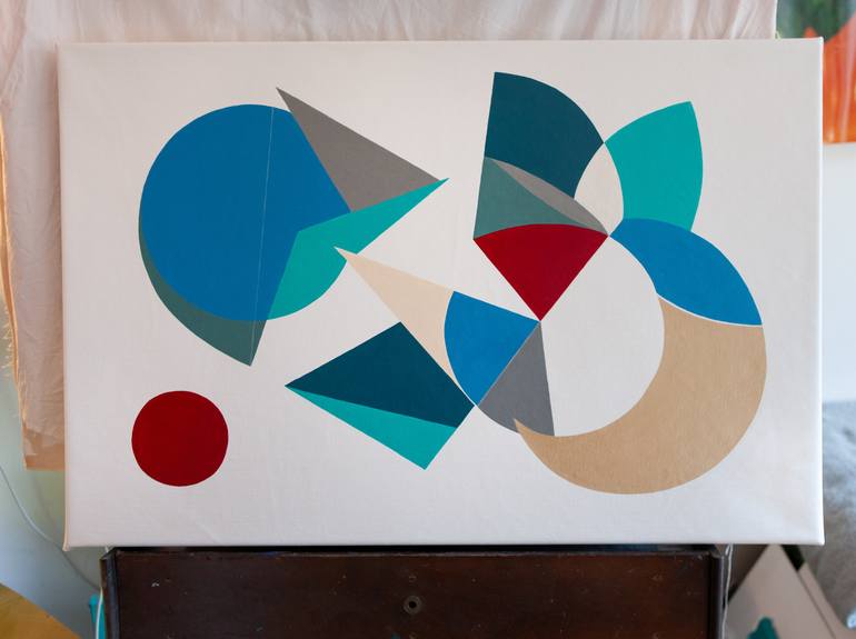 Original Abstract Geometric Painting by Julia Ruijter
