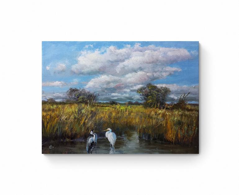 Original Impressionism Landscape Painting by David Kabulashvili