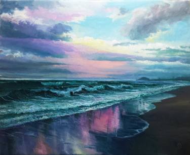 Original Impressionism Seascape Paintings by David Kabulashvili