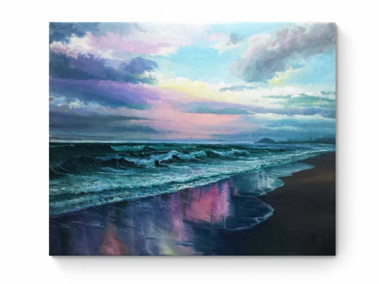 Original Seascape Painting by David Kabulashvili