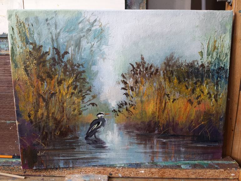 Original Impressionism Landscape Painting by David Kabulashvili