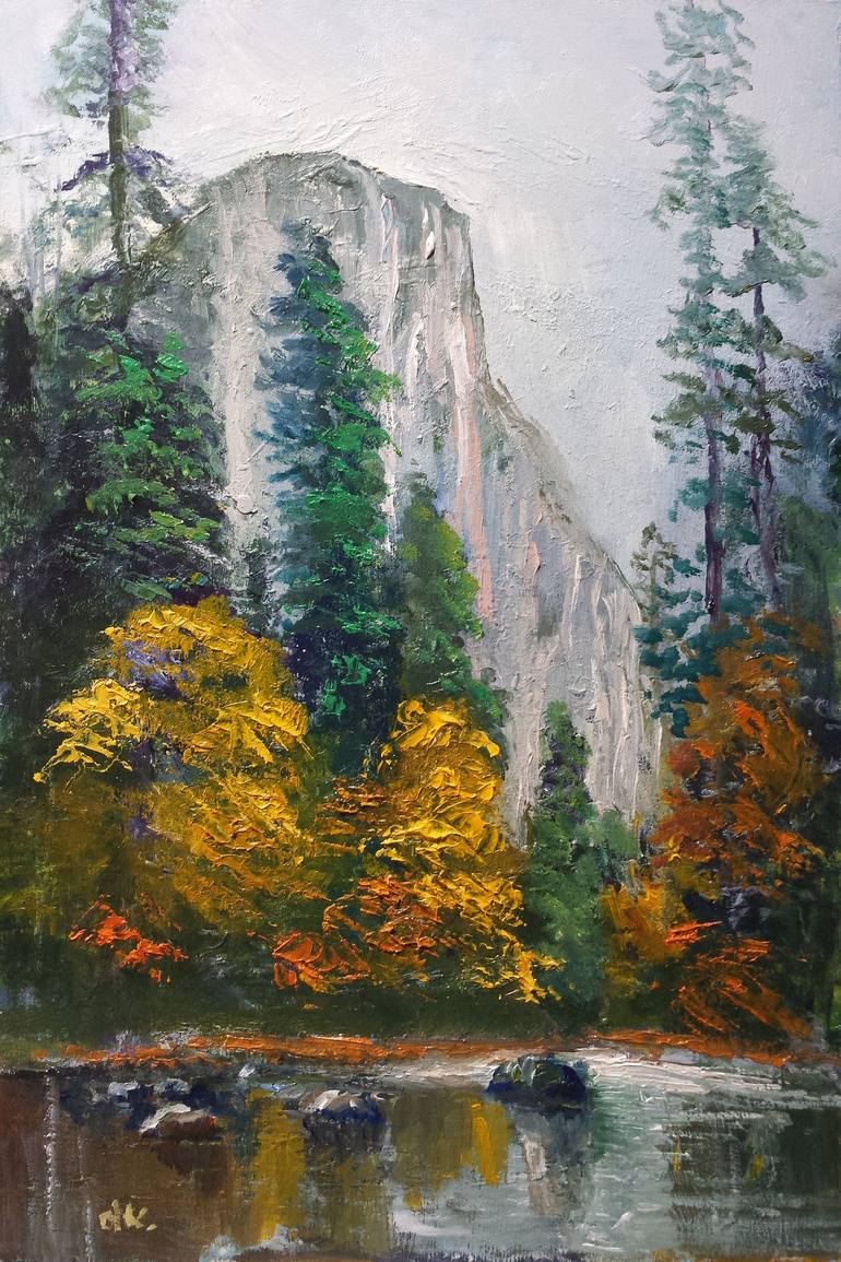 Print of Contemporary Landscape Paintings by David Kabulashvili