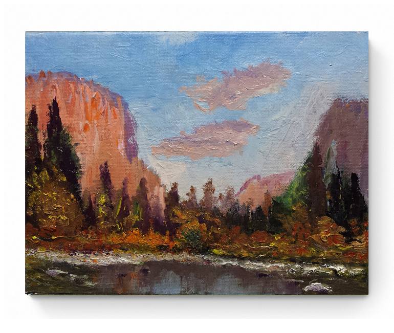 Original Classicism Landscape Painting by David Kabulashvili