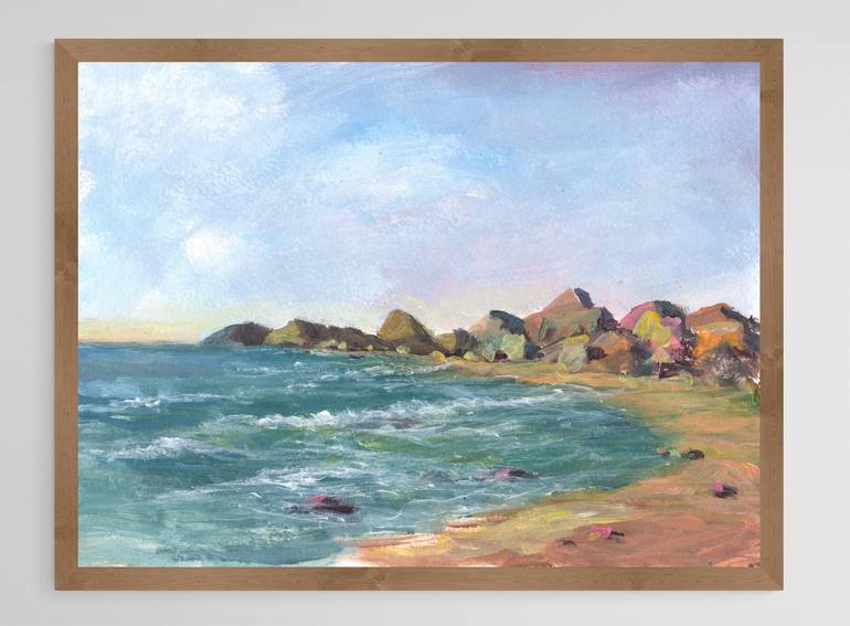 Original Contemporary Seascape Painting by David Kabulashvili