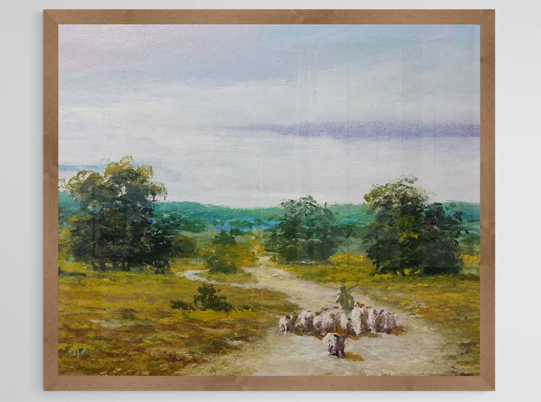 Original Abstract Language Painting by David Kabulashvili