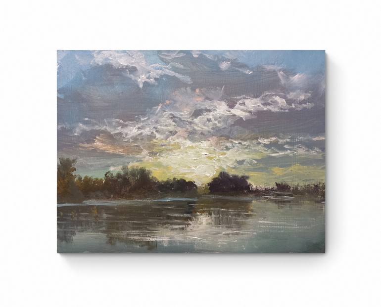 Original Abstract Landscape Painting by David Kabulashvili