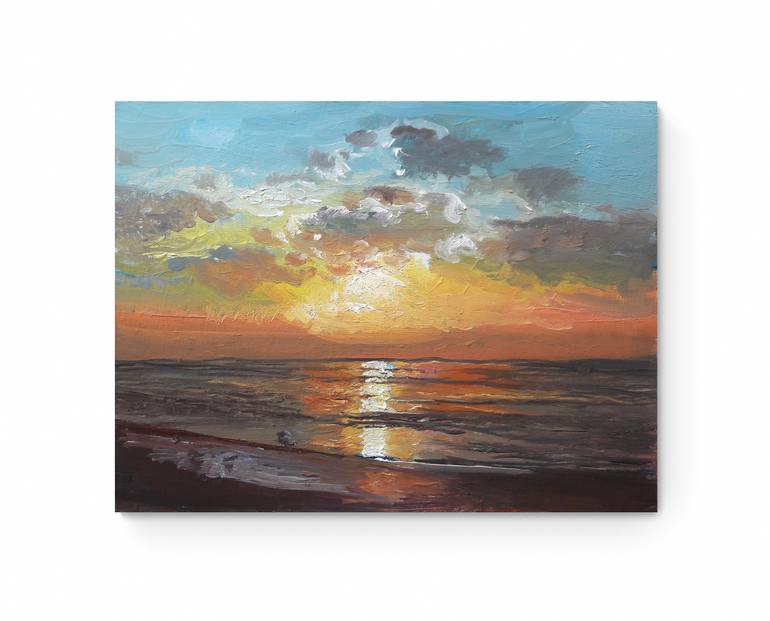 Original Contemporary Seascape Painting by David Kabulashvili