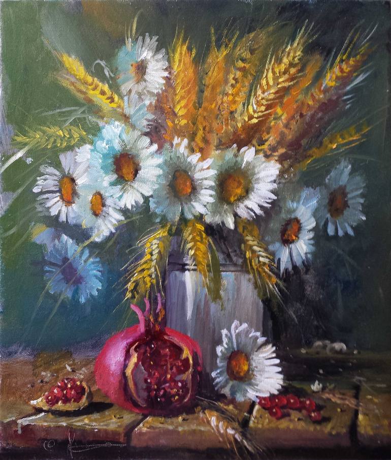 Original Contemporary Still Life Painting by David Kabulashvili