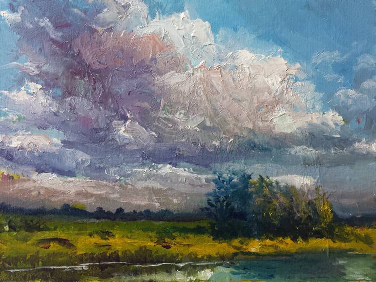 Original Contemporary Landscape Painting by David Kabulashvili